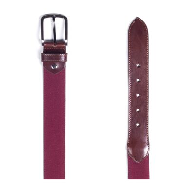 Cintura in tela bicolore color vino (B-LEMAR-VINO)
