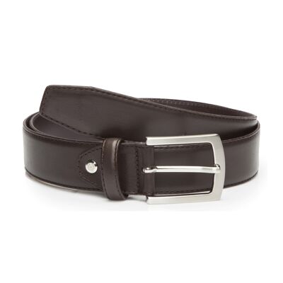 Brown hand-finished leather belt (B-NELLI-BROWN)