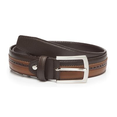 Cuoio color hand-finished leather belt (B-NEXTON-CUOIO)