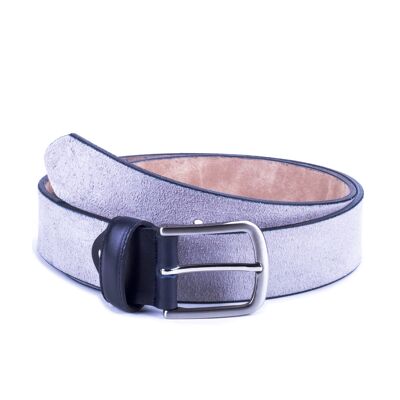 Cintura in camoscio grigio (B-STEFO-PERLA)