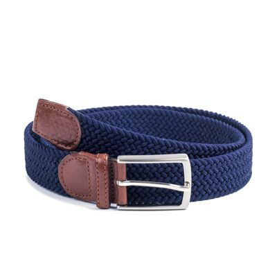Blue braided braided belt (B-TREBAS-A)
