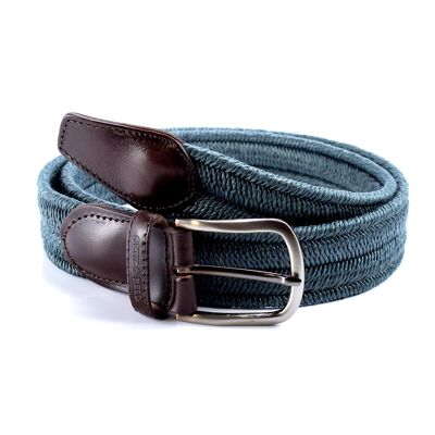 Hand-finished green braided belt (B-TRESIN-VERDE)
