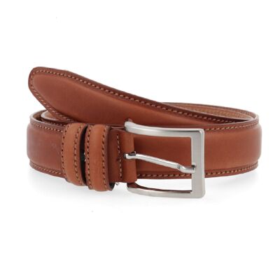 Leather belt hand-finished leather color (B-VARICO-CUERO)