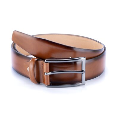 Cognac hand-finished leather belt (B-VRILO-COGNAC)