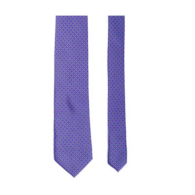 Krawatte mit handgefertigtem Print in Lila (TIE-PROVENZA-PURPLE)