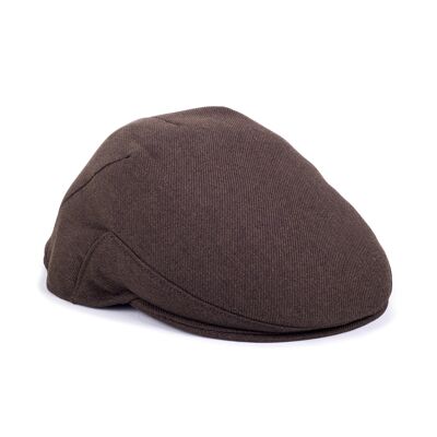Plain brown hand-finished cap (BOI-FOX-LAPES-MARRON)