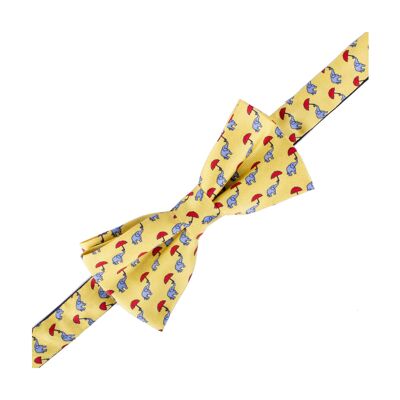 Multicolored hand-finished print bow tie (BOW-414142)