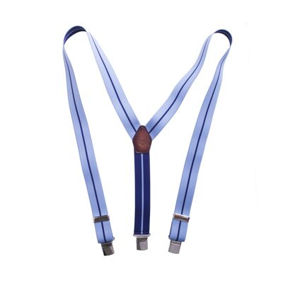 Elastic straps with blue striped fabric (BR-LIVORNO-AZUL)