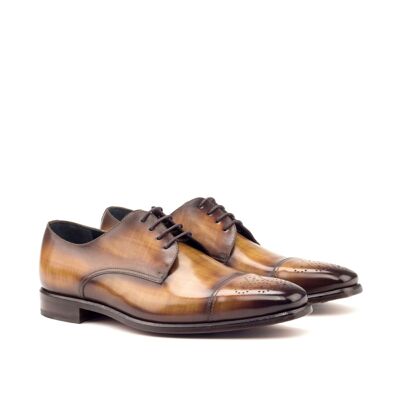 Goodyear Welt patina in cognac-colored brogued leather (PARTISAN-COGNAC)
