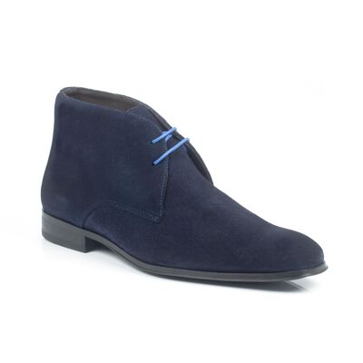 Bottines en daim uni marine (COBERT-MARINE)