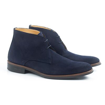 Smooth navy suede ankle boot (SOGNI-NAVY)