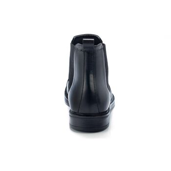 Bottines Chelsea en cuir noir avec élastique latéral (BRECHELOR-NEGRO) 3