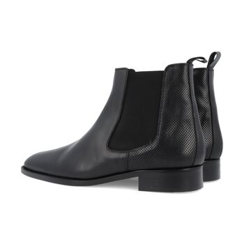 Bottines Chelsea en cuir noir avec élastique latéral (PETACO-NEGRO) 2