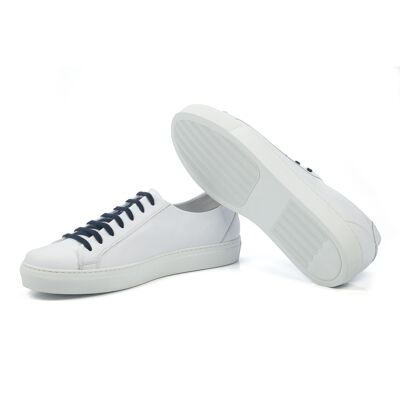 Sneakers in pelle goffrata bianca-n (BONAPA-BLANCO-N)