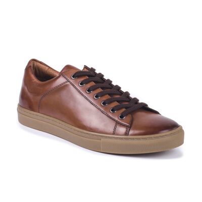 Leather sneaker leather color chopped (RAFAELLO-CUERO)