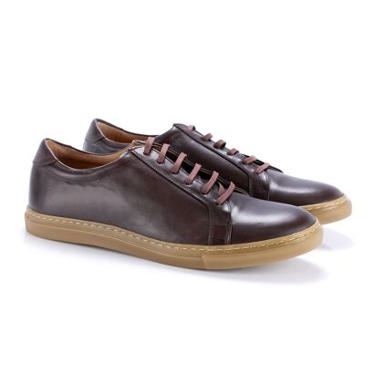 Castagna embossed leather sneakers (CRUSATE-CASTAGNA)