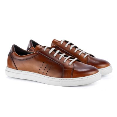 Smooth leather sneakers leather color (LABAY-CUERO)
