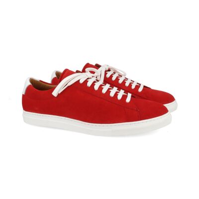 Sneakers in suede goffrato color fuoco (SEIL-FUEGO-157)