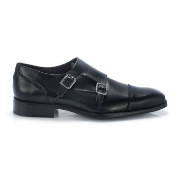 Chaussure avec boucle en cuir avec deux boucles noires (CONTELDA-NEGRO) 4