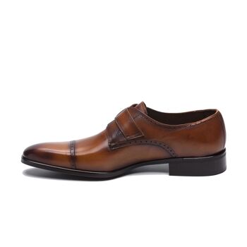 Chaussure à boucle en cuir couleur cuir semi-brogado (DAKOTA-CUERO) 3