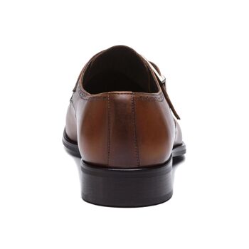 Chaussure à boucle en cuir couleur cuir semi-brogado (DAKOTA-CUERO) 4