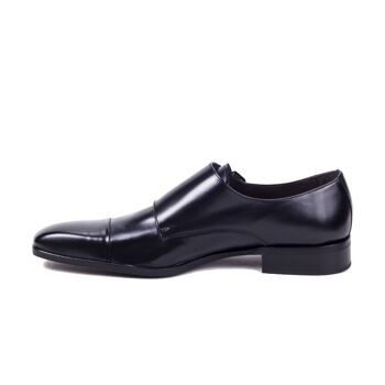 Chaussure avec boucle en cuir avec deux boucles noires (DANTE-NEGRO) 3