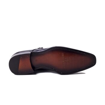 Chaussure avec boucle en cuir avec deux boucles noires (DANTE-NEGRO) 5