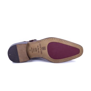 Chaussure en cuir pleine brogado couleur Castagna avec boucle (DESMONDO_P-CASTAGNA) 5