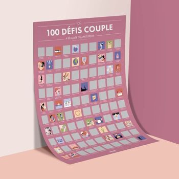 🇫🇷 Poster à Gratter 100 Défis Couple à Faire en Amoureux (Version FR) 7