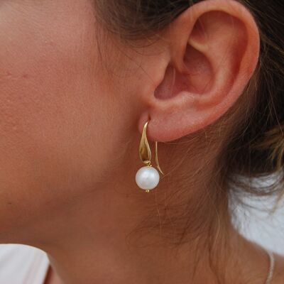 Boucles d'oreilles en argent sterling avec perles