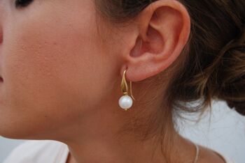 Boucles d'oreilles en argent sterling avec perles 1