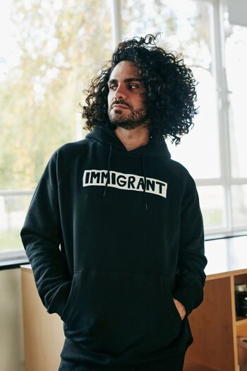 Sweat à capuche noir Immigrant 2