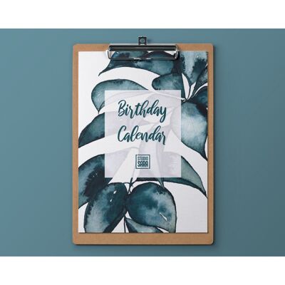Birthday Calendar Botanical 2