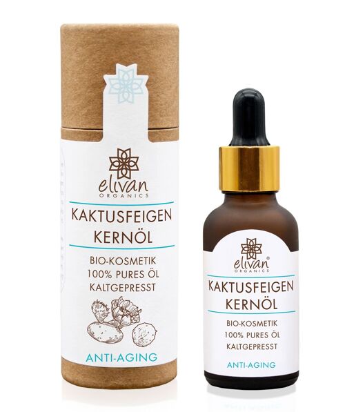 Kaktusfeigenkernöl - 30 ml - Das Anti-Aging Serum aus Marokko - 100% rein - kaltgepresst - biologisch - Vitamin E - Feuchtigkeitspflege für Haut, Gesicht, Haar & Nägel