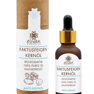 Kaktusfeigenkernöl - 30 ml - Das Anti-Aging Serum aus Marokko - 100% rein - kaltgepresst - biologisch - Vitamin E - Feuchtigkeitspflege für Haut, Gesicht, Haar & Nägel