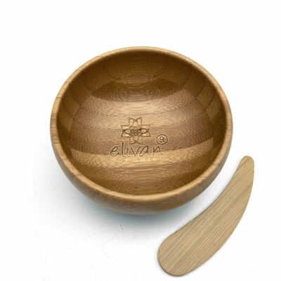 Small eco mixing bowl & spatula for mixing face masks & scrubs