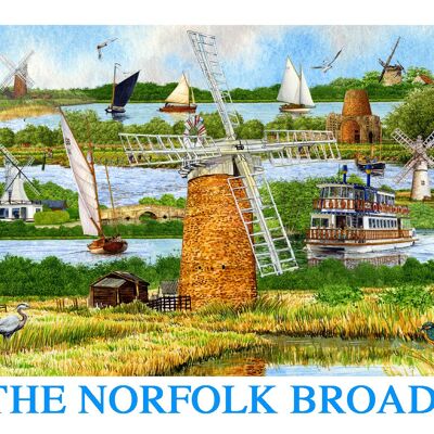 Coaster. Norfolk Broads montage. Norfolk.
