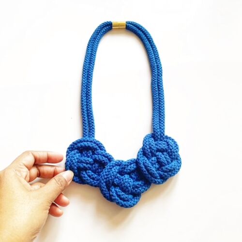 The Poppy Necklace in Azure Blue