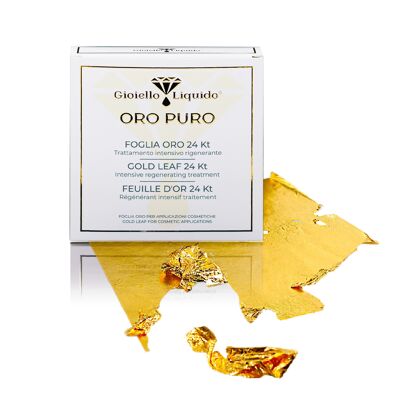 Foglia in oro 24 kt "oro puro"