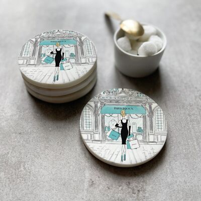 Shopping in Paris- Paris Bijoux Coaster