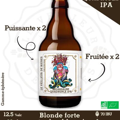 Le Veilleur de Bières bio - Megassaline Cuádruple IPA 12,5% 33cl