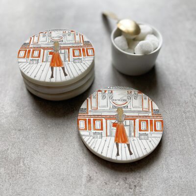 Shopping in Paris- Haute Chic Coaster