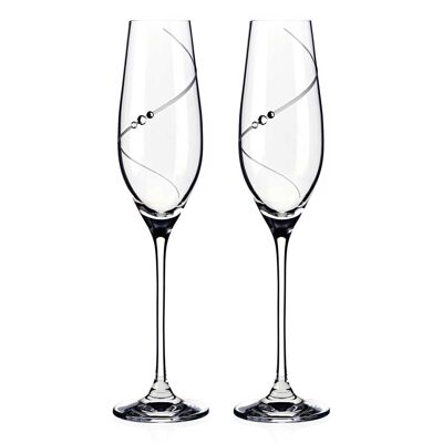 Silhouette Champagnerflöten - 2 Gläser
