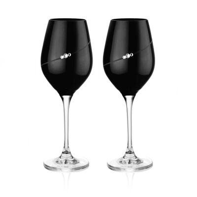 Black Silhouette white wine - 2 glasses