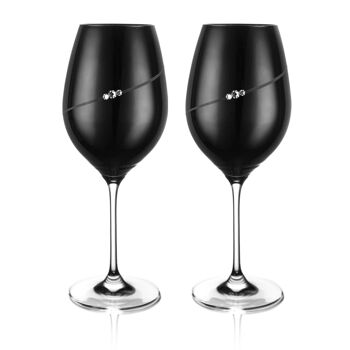 Vin rouge Silhouette noire - 2 verres 1