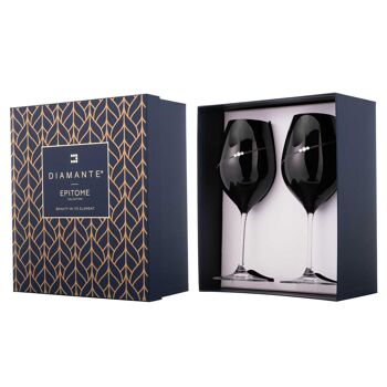 Vin rouge Silhouette noire - 2 verres 2