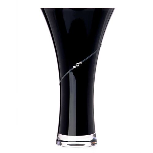 Black Silhouette trumpet vase 25cm