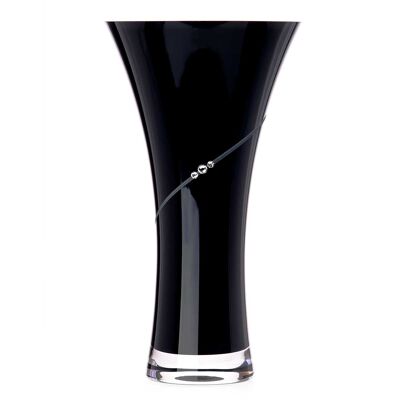 Black Silhouette trumpet vase 25cm