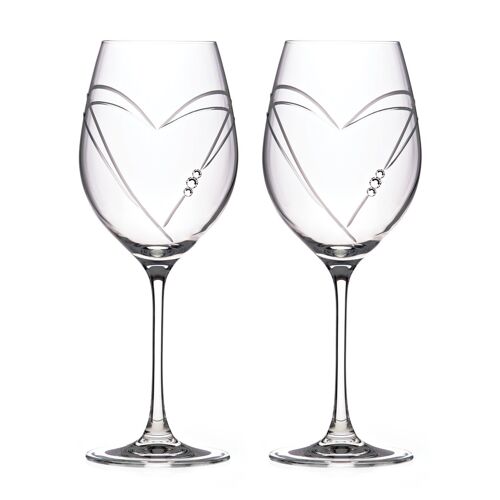Hearts red wine  2 glasses
