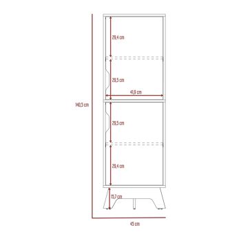 Armoire de cuisine auxiliaire Tall Z65 140,5 CM L X 45 CM L X 40 CM P. 5